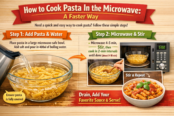 How to cook pasta in the microwave