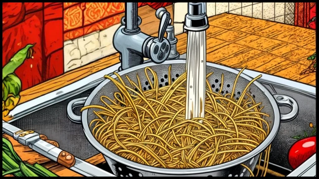 نه به آبکش کردن پاستا.
