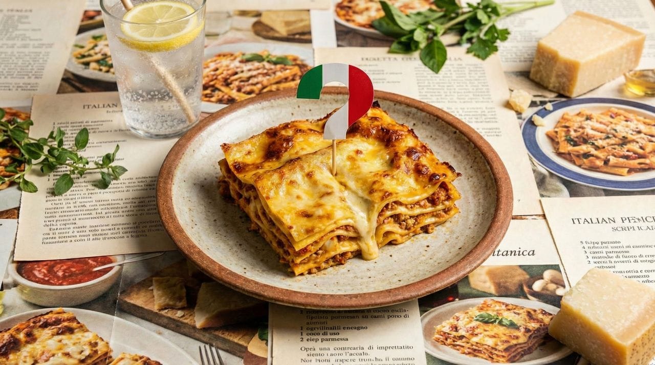 بشقاب لازانیای ایتالیایی