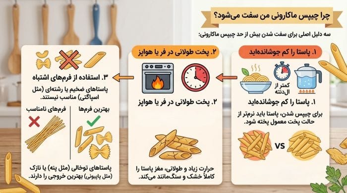 دلایل اصلی سفت شدن چیپس ماکارونی