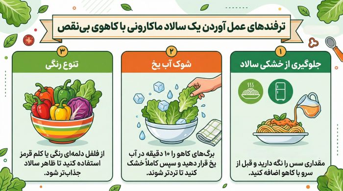 فوت و فن‌های سالاد ماکارونی حرفه‌ای
