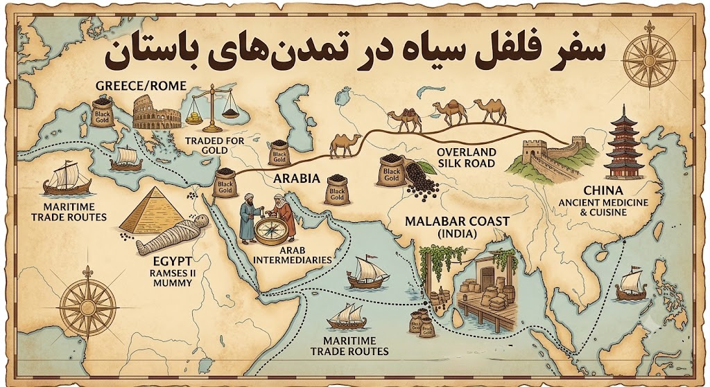 سرگذشت فلفل سیاه در تمدن باستان