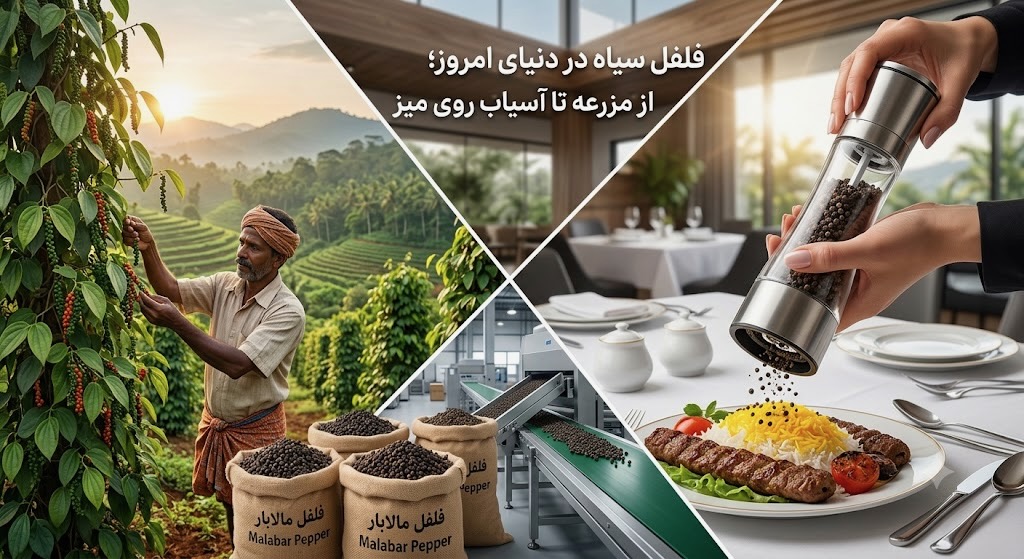 چرخه فلفل سیاه از مزرعه تا سفره غذای ملتهای مختلف