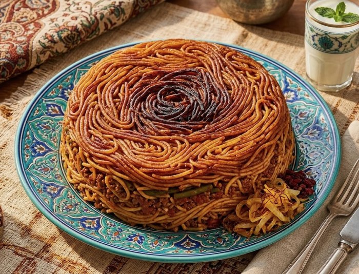 Persian Macaroni with Spiral Tahdig