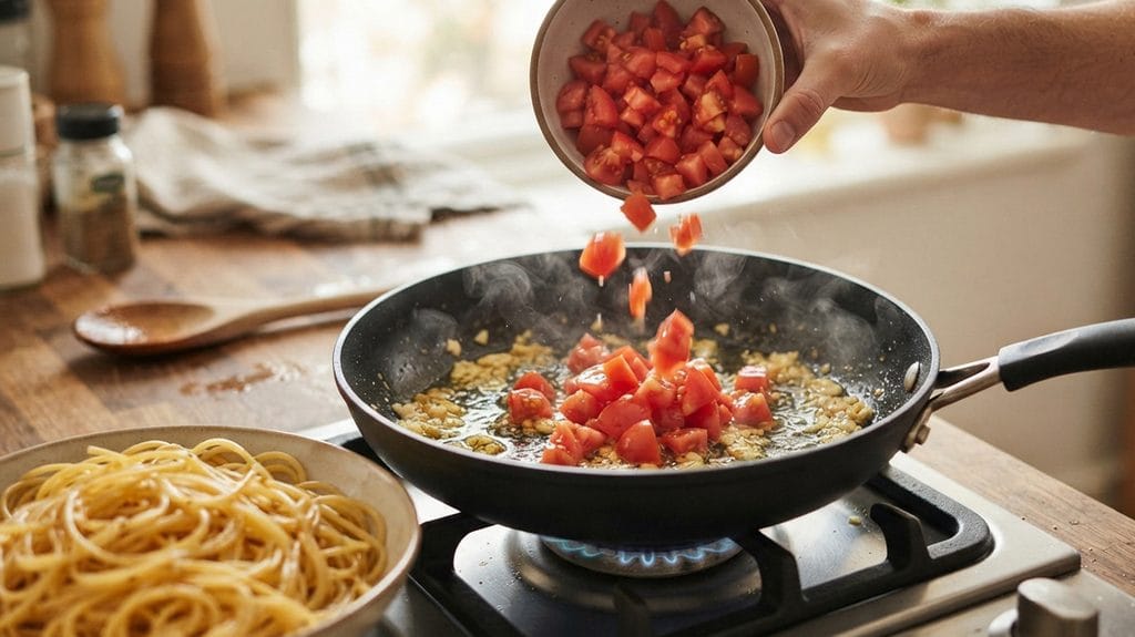 پاستا پنه با سس گوجه فرنگی